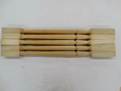 5 New 35  Poplar Stair Spindles Balusters.. Table Or Project . Wood Turnings  • $24.85