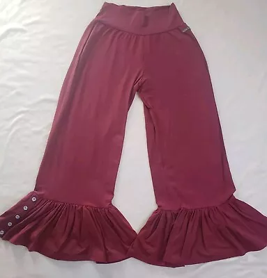 Matilda Jane Big Ruffle Pants Womens Medium Wide Leg Flare Bell Bottom • $19.95