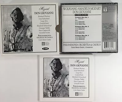 Mozart Don Giovanni 3 CD Set Philharmonia Giulini Book Musical Heritage Society • $8.99