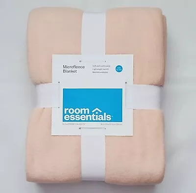 Room Essentials Solid Microfleece Bed Blanket Twin XL 66 ×90  Blush New! A33 • $22.50