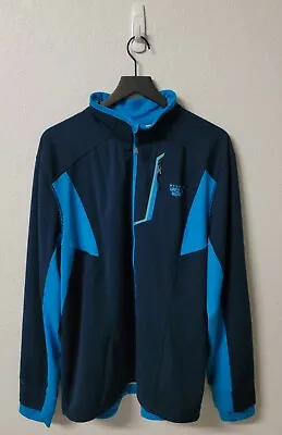 Mountain Hardwear Men's Blue Air Shield Active Softshell Full Zip Jacket Size XL • $25