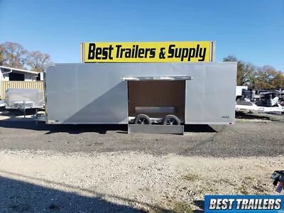 2024 ATC RoM300 Silver Trailer Enclosed Carhauler 8 X 24 W Premium Escape Door • $23495