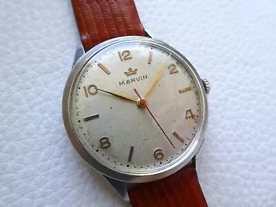 Elegant Rare Vintage Old 'Jumbo' MARVIN Men's Dress Watch From The 1950's Years! • $32