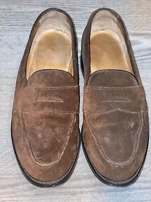 Cheaney Brown Suede Howard Loafers Size UK 8.5 • £75