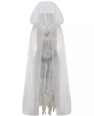 IKALI Ghost Bride Halloween Costume For Women Graveyard Zombie Witch Outfit • £24.72