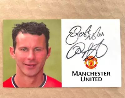 Ryan Giggs Signed Club Card  Photo Autograph Manchester United Man Utd B • £19.99