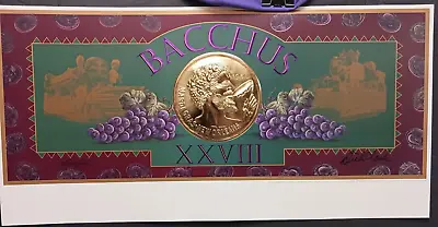 Bacchus  1996 Autographed   Dick Clark 13 X 26.5 Inch Mardi Gras Poster  And3129 • $49.99