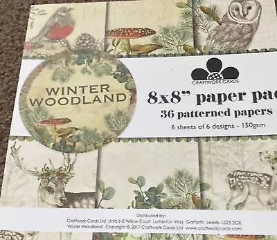 Craftwork Card 8” X 8” Winter Wonderland Paper Pad • £4.50