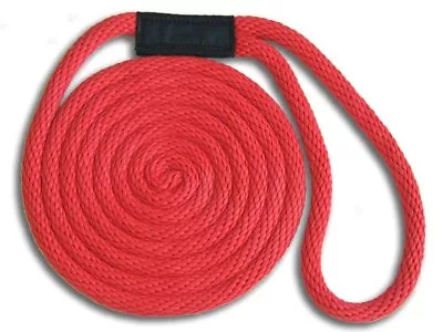 Solid Braid Nylon Dock Line - 5/8  X 35' - Floats! Fade Proof - USA Made - RED • $44.99