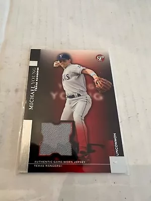 Michael Young 2005 Pristine Jersey Uncommon Base Card #136 Serial #369/500 • $6