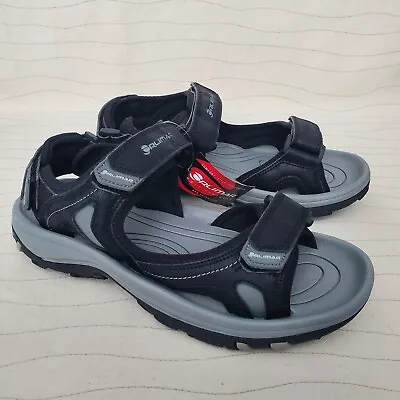 Orlimar Mens Golf Cleat Sandals Hook And Loop Closure Black Gray Shoes Sz 8 NEW • $50