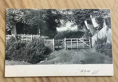 £1 • Buy Postcard, Reigate Park Gate, Surrey, England. ( Posted 1904 Duplex Mark )