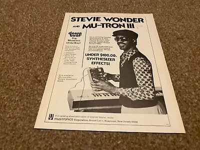 Jbf6 Advert 11x8 Stevie Wonder & Mu-tron Iii • $11.09