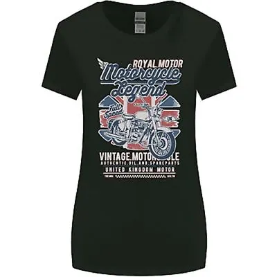 Motorcycle Legend Biker Union Jack British Womens Wider Cut T-Shirt • £9.99