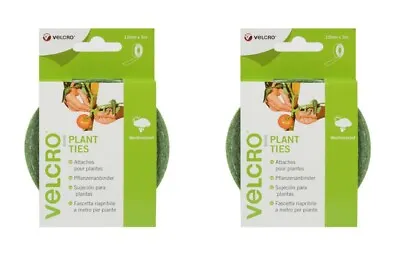 £5.95 • Buy 2 X VELCRO® Brand One-Wrap Plant Ties Green Adjustable Weatherproof 12mm X 5m 