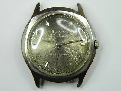 Vintage 1959 Bulova 10bzac 23j 6ap 10k White Rgp Selfwinding Mens Watch - Runs • $69