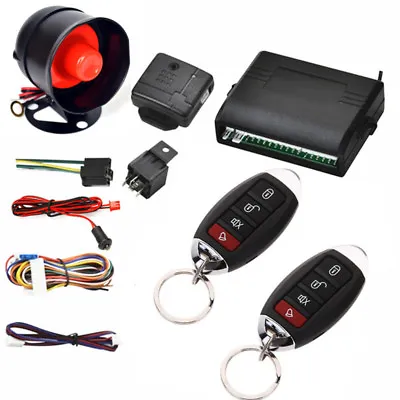 $38.68 • Buy Car Central Alarm Burglar Protection System 2 Remote Control Keyless Entry Siren