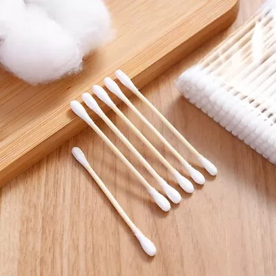 100 Pcs Cotton Buds Double-Tipped Cotton Buds 100% Cotton Q-Tip  Daily Cleaning • £3.25