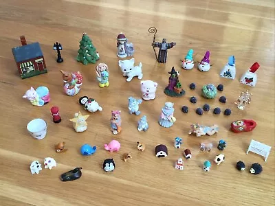 Vintage MINIATURE FIGURINES LOT Porcelain Ceramic Bears Animals Christmas Easter • $24.99