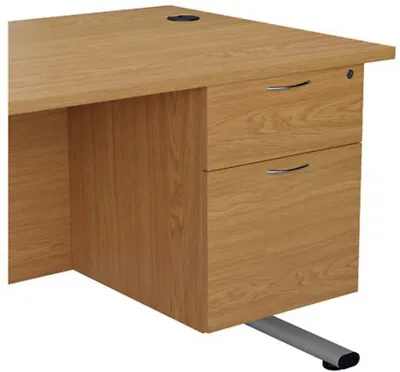 Jemini 2 Drawer Fixed Pedestal 404x655x495mm Nova Oak KF74415 • £182.22