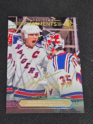 2014-15 Ud Sp Authentic Mark Messier Mike Richter All Time Moments Dual Auto • $735.91