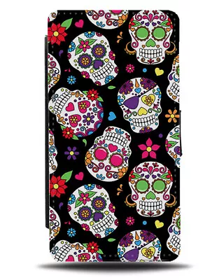 Gothic Sugar Skull Flip Wallet Case Skulls Mexican Goth Floral Grunge Teen G590 • £19.99