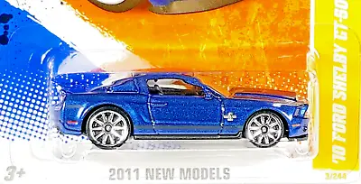 Hot Wheels Blue Super Snake 2010 Mustang Shelby GT-500 '11 New Models 10 Spokes • $12.99