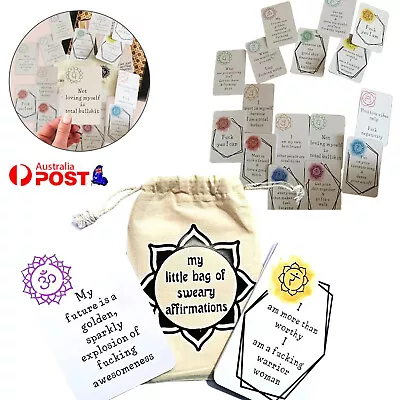 16Pcs Positive Affirmations Card Swear Cards Funny Birthday Gift For Self Friend • $11.90