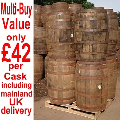 6 Oak Barrels Whisky/beer. 40 Gallon Wooden Keg Barrels. Ideal For Gardens. • £252