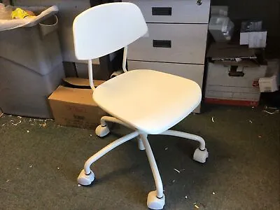 Ikea Janne & Sundvik Childs White Pvc Swivel Chair And Desk • £30