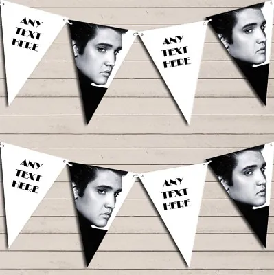 Elvis Presley Black & White Birthday Bunting Garland Party Banner • $9.85