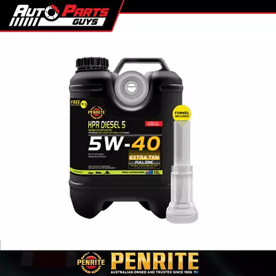 Penrite HPR Diesel 5 5W-40 Semi Synthetic Engine Oil 10L | HPRD5010 • $149.99