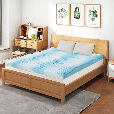 3  Memory Foam Mattress Topper Queen Size Cooling Gel Infused Twin Full King • $54.99