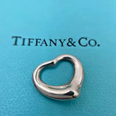 TIFFANY & CO. Elsa Peretti Pendant Top Open Heart Sterling Silver 925 Necklace • $92.07