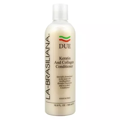 La Brasiliana Due Keratin & Collagen Conditioner 16.9oz W/Free Nail File • $32.42