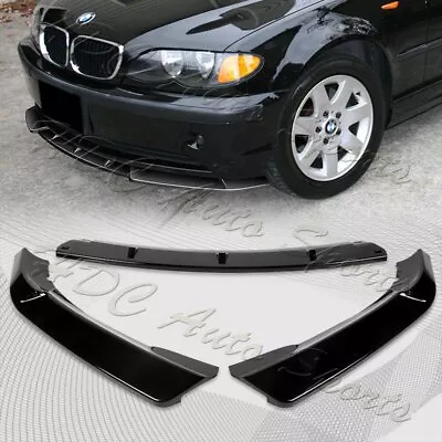 For 2002-2005 BMW 3-Series E46 Sedan Painted Black Front Bumper Body Spoiler Lip • $99.99