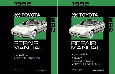 1992 Toyota MR-2 Shop Service Repair Manual Book Engine Drivetrain OEM • $141.49