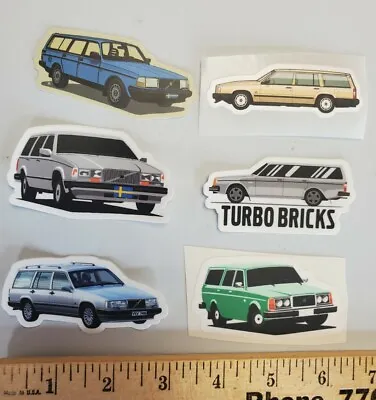 Rare Volvo 240 740 940 Turbo Retro Vintage Wagon Stickers 6 Pack Lot  • $9.40