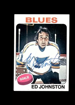 Ed Johnston 1975-76 Topps Blues Authentic Autographed Card • $4.99