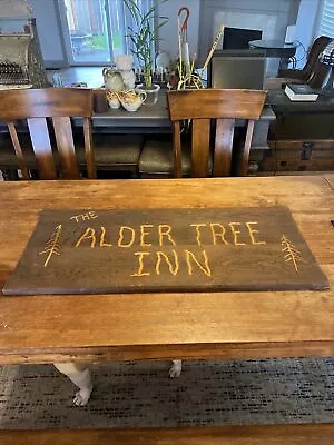 Original Vintage Wood Restaurant  Motel Hotel Sign 38.75 X 16.75 ALDER TREE INN • $69