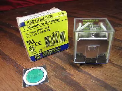 Square D Miniature GP Relay 3PDT 10a 120v # 8501RS43V20 • $20