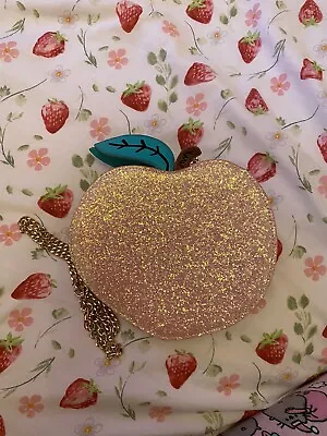 £18 • Buy Skinny Dip Peach Glitter Chain Bag Kawaii Cute Kitsch Emo Scene