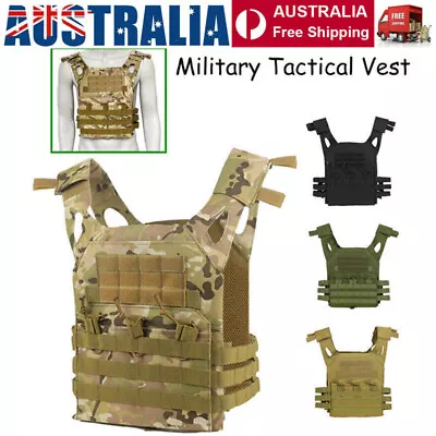 Military Tactical Vest JPC Airsoft Molle Combat Plate Carrier Paintball Hunting • $36.35