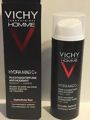 VICHY HOMME Hydra Mag C+ Anti-Fatigue Face + Eyes 50 Ml New In Box • $27.45