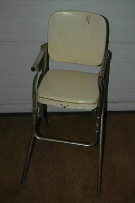 Vintage Metal Kitchen Chair Stool HighChair Child Seat Cosco?  MCM Set Prop • $34.99