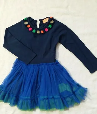 Mim Pi Navy Long Sleeve Dress Age 5. Very Good Condition. UK POST ONLY  • £15