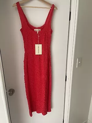 Mara Hoffman Sloan Dress Popcorn Red Medium • $400