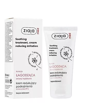 Ziaja Med Soothing Treatment Cream Reducing Irritation Against Rosacea 50 Ml • £9.65