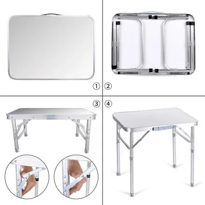 £19.89 • Buy Aluminium Folding Portable Camping Picnic Kitchen Small Dining Table Bed Tray UK