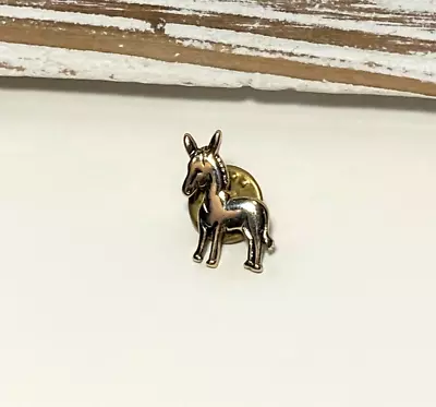 Vintage Mule Donkey Jackass Lapel Or Hat Pin Gold Tone • $7.99